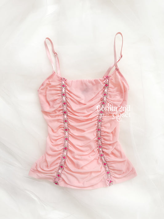 Rare Betsey Johnson Rosette Camisole