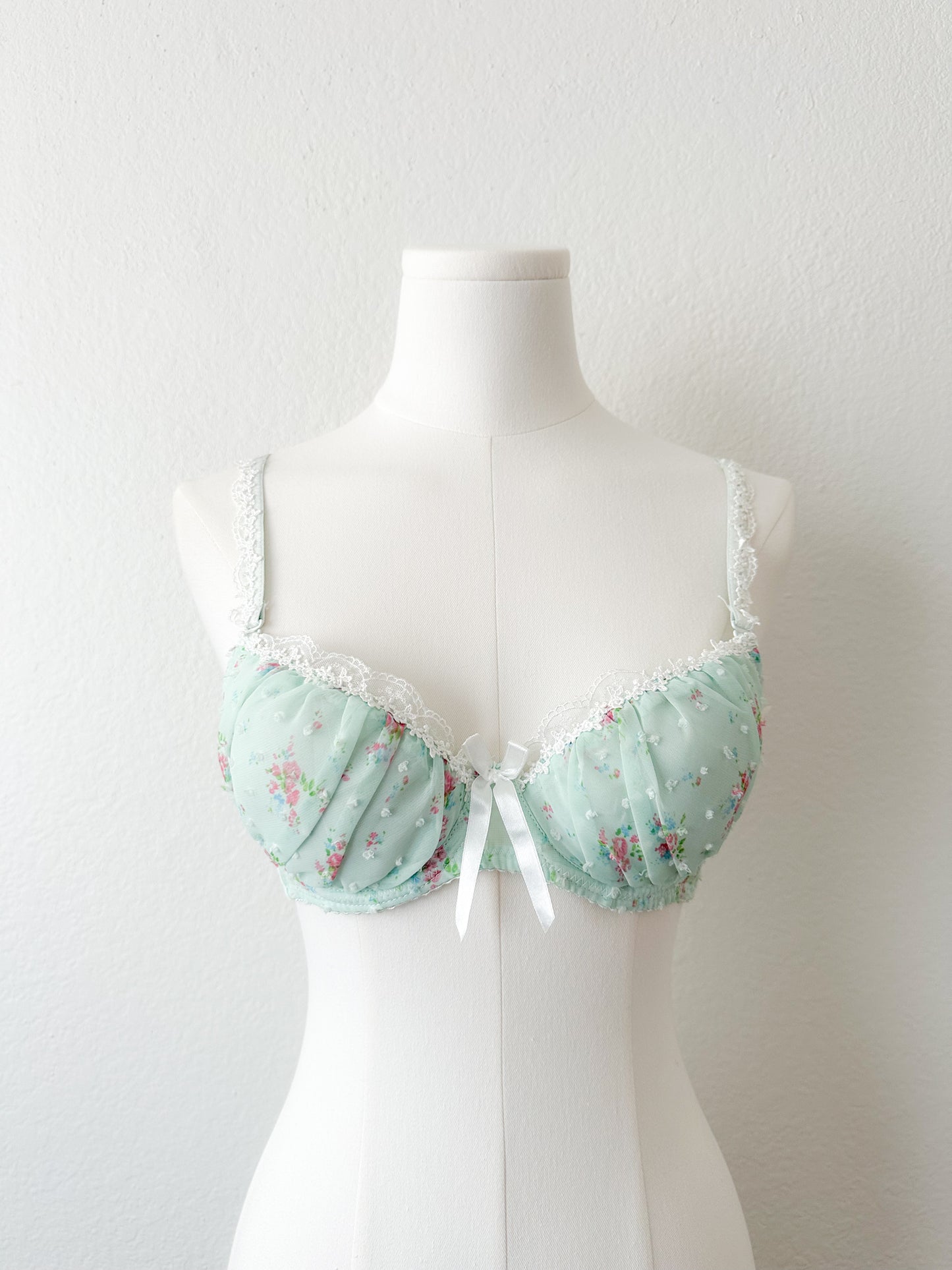 Mint Blossom Bra Set 34A