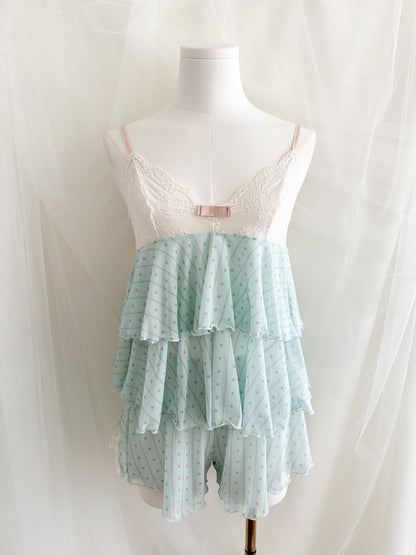 Power Dot Lace Babydoll Set