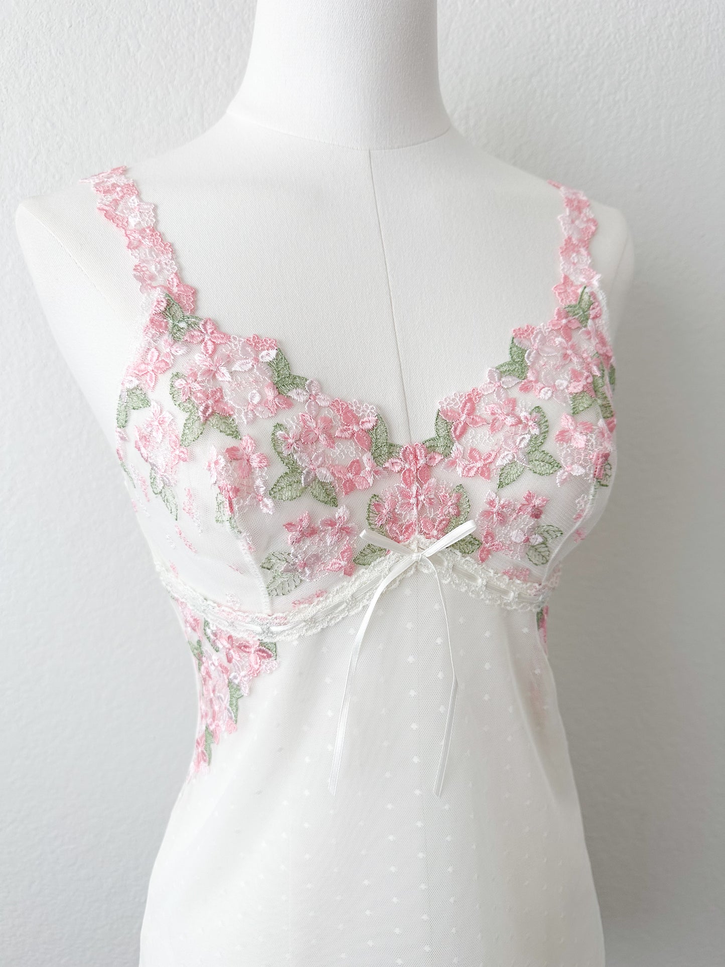 Blush Floral Mesh Camisole Set