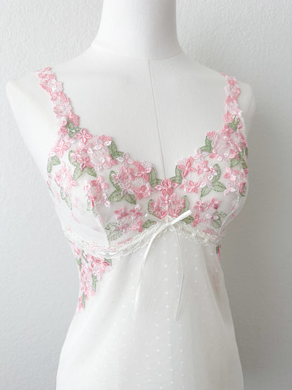 Blush Floral Mesh Camisole Set