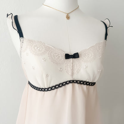 Sheer Cream Pearl Camisole