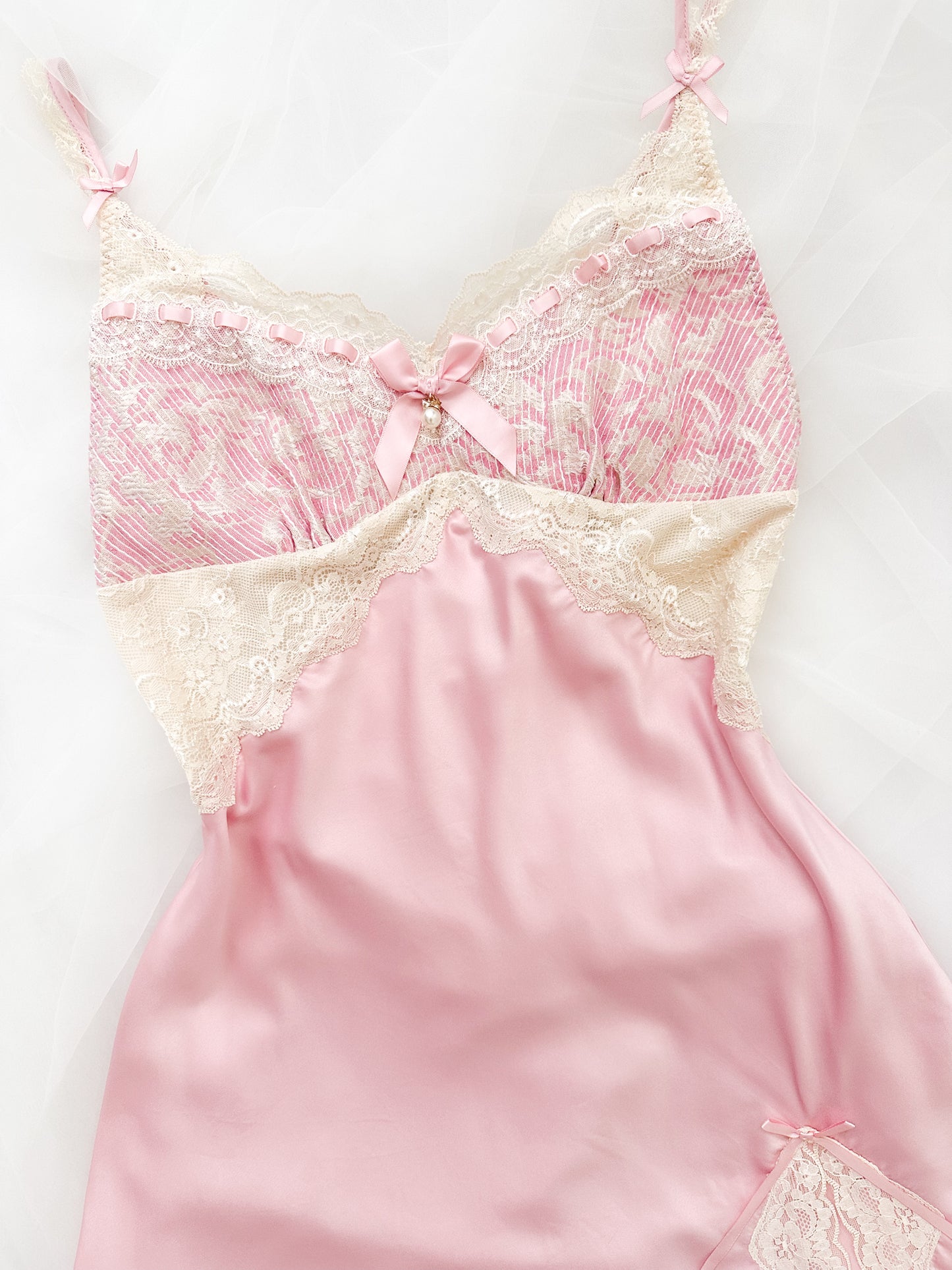 Rare Rosé Lace Reverie Slipdress