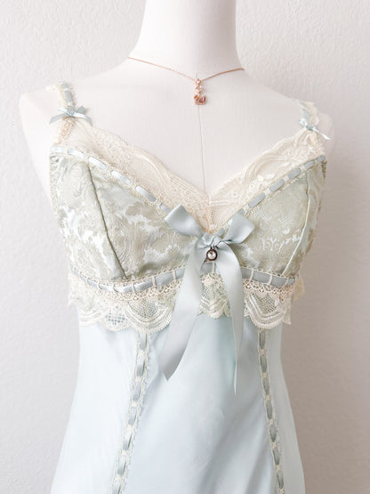 Rare Bleu Lace Reverie Slipdress