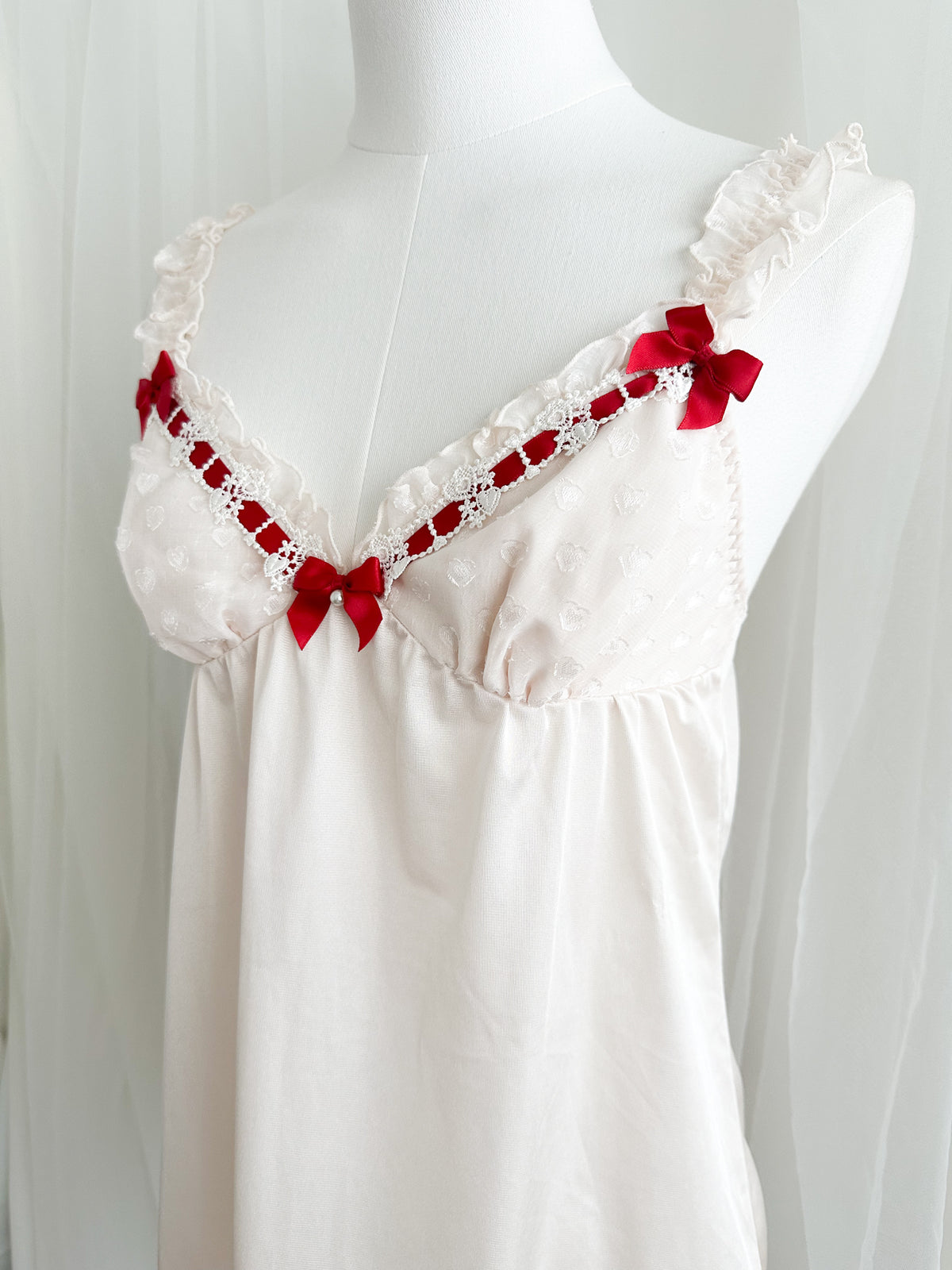 Cherry Ribbon Babydoll Slip