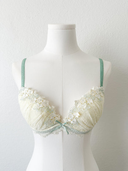 Sage Blossom Lace Bra Set