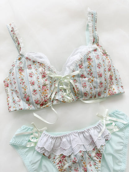 Rosalie Lace-Up Bra Set 34D