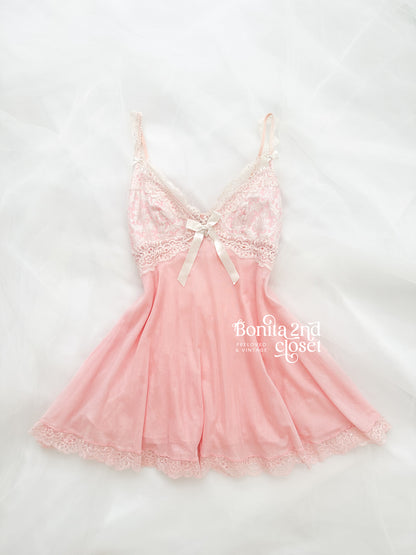 Rare Blush Lace Babydoll Slipdress