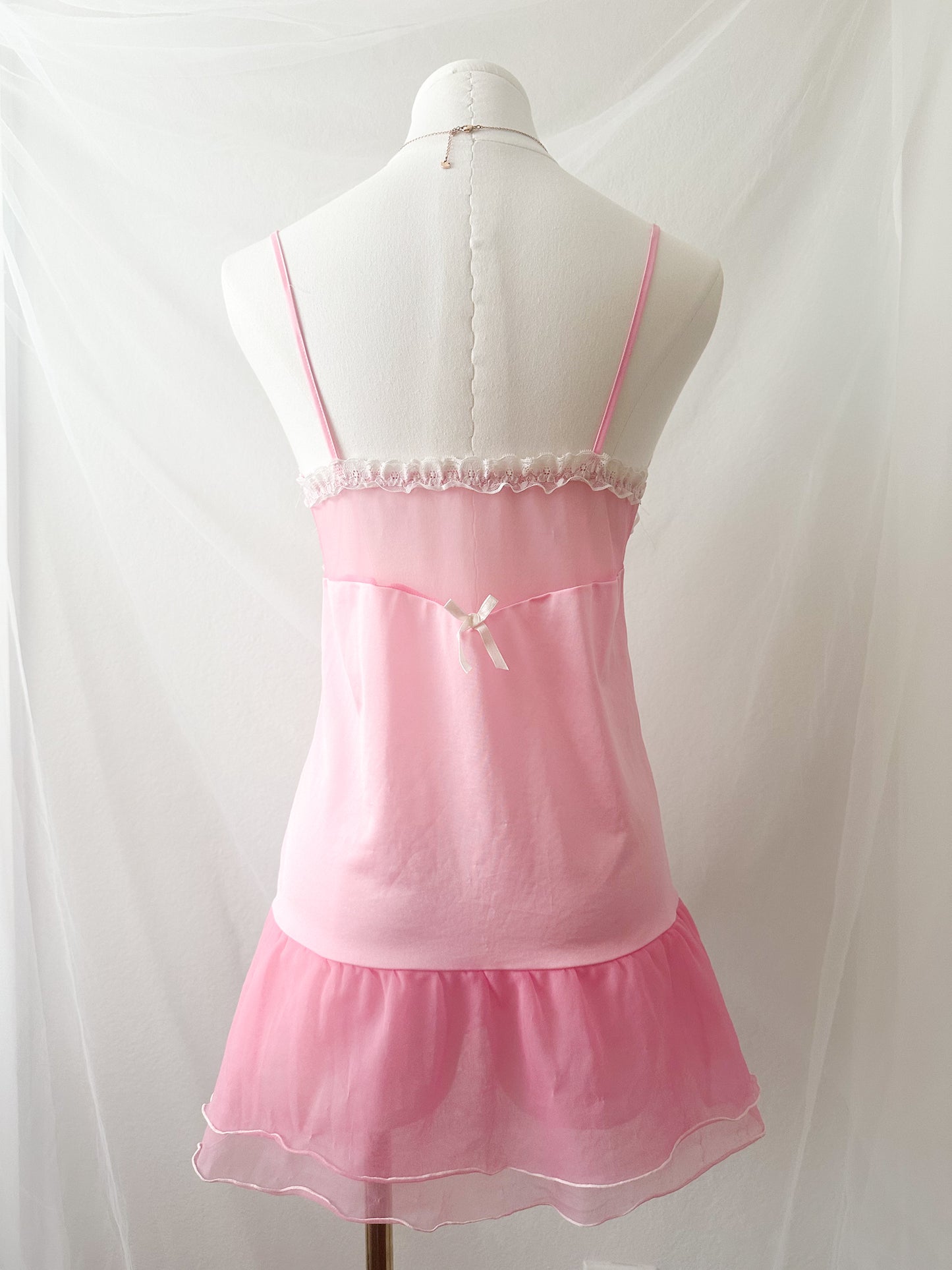 Strawberry Silk Ribbon Slipdress