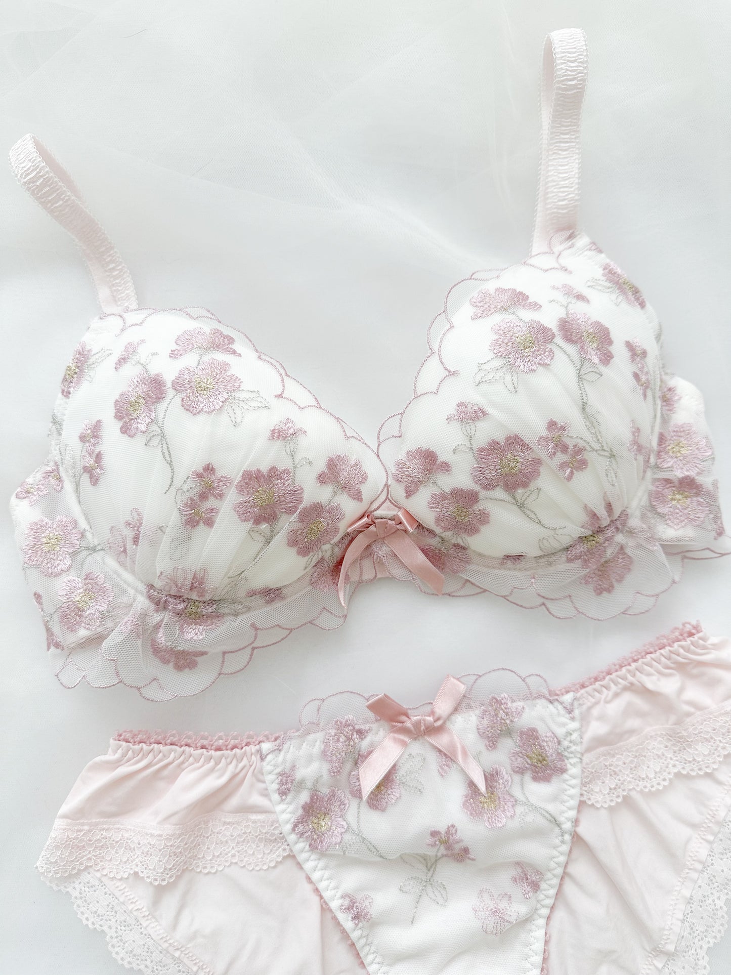 Blush Sakura Lace Bra Set