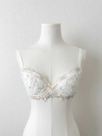 Soft Meadow Embroidery Bra Set