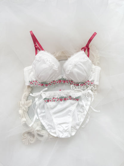 Irovy Strawberry Lace Bra Set