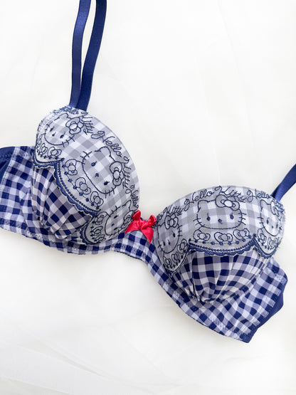 Hello Kitty Gingham Wireless Bra