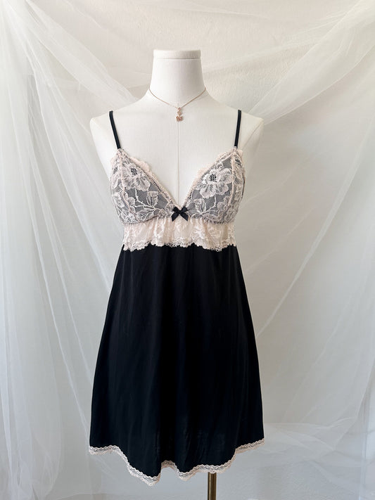 Vintage Victoria Blush Lace Slipdress