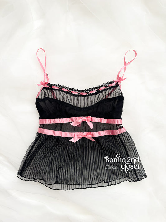 Rare Betsey Johnson Ribbon Camisole