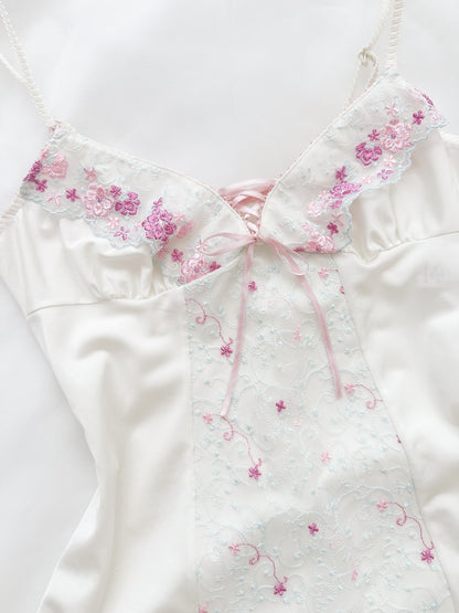 Lavender Embroidery Veil Camisole