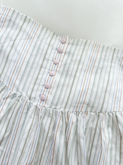 Cottage Ribbons Green Stripe Skirt