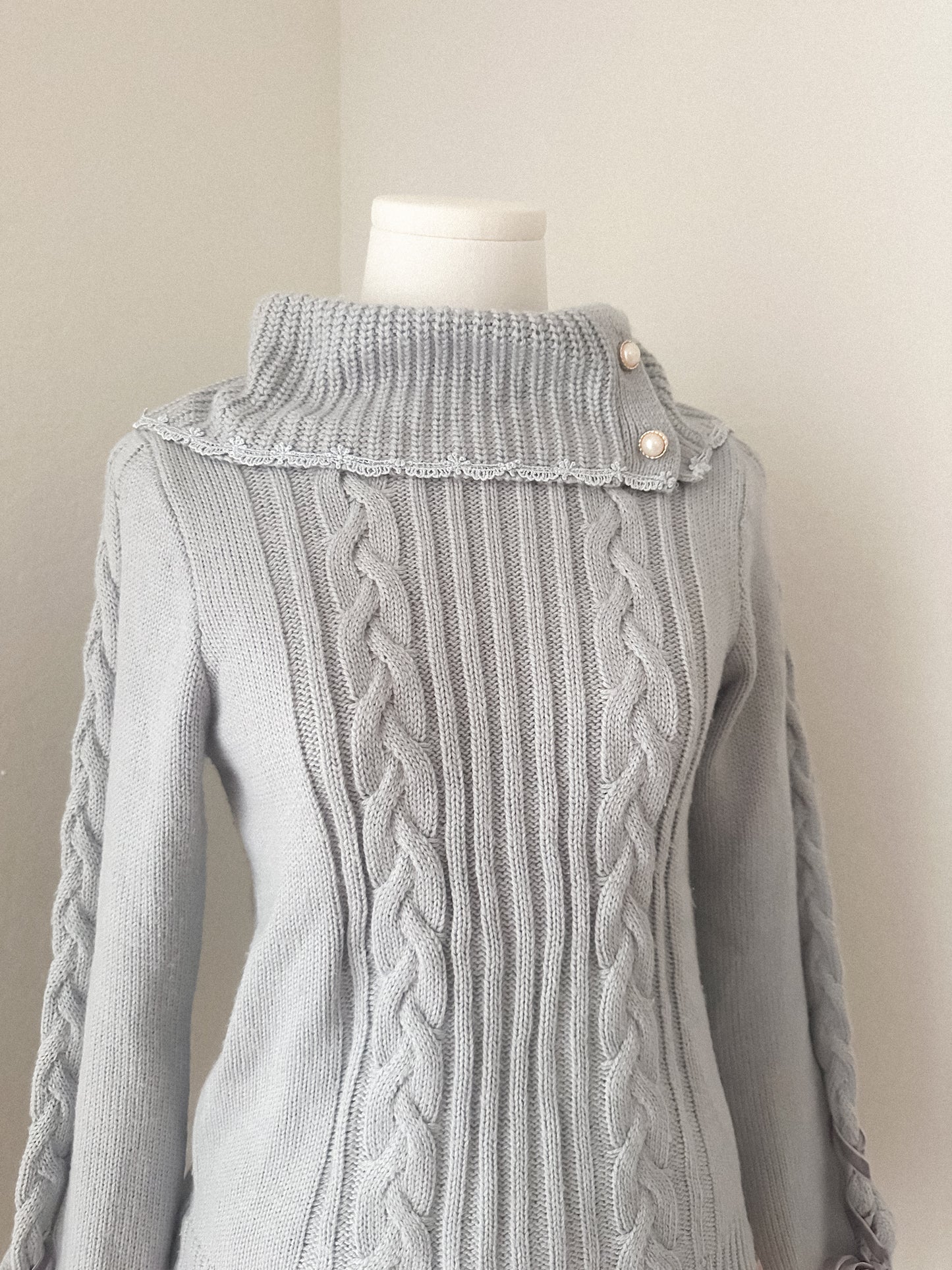 Lizlisa Ribbon Frost Knit Sweater