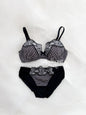 Kuromi Black Gingham Bra Set