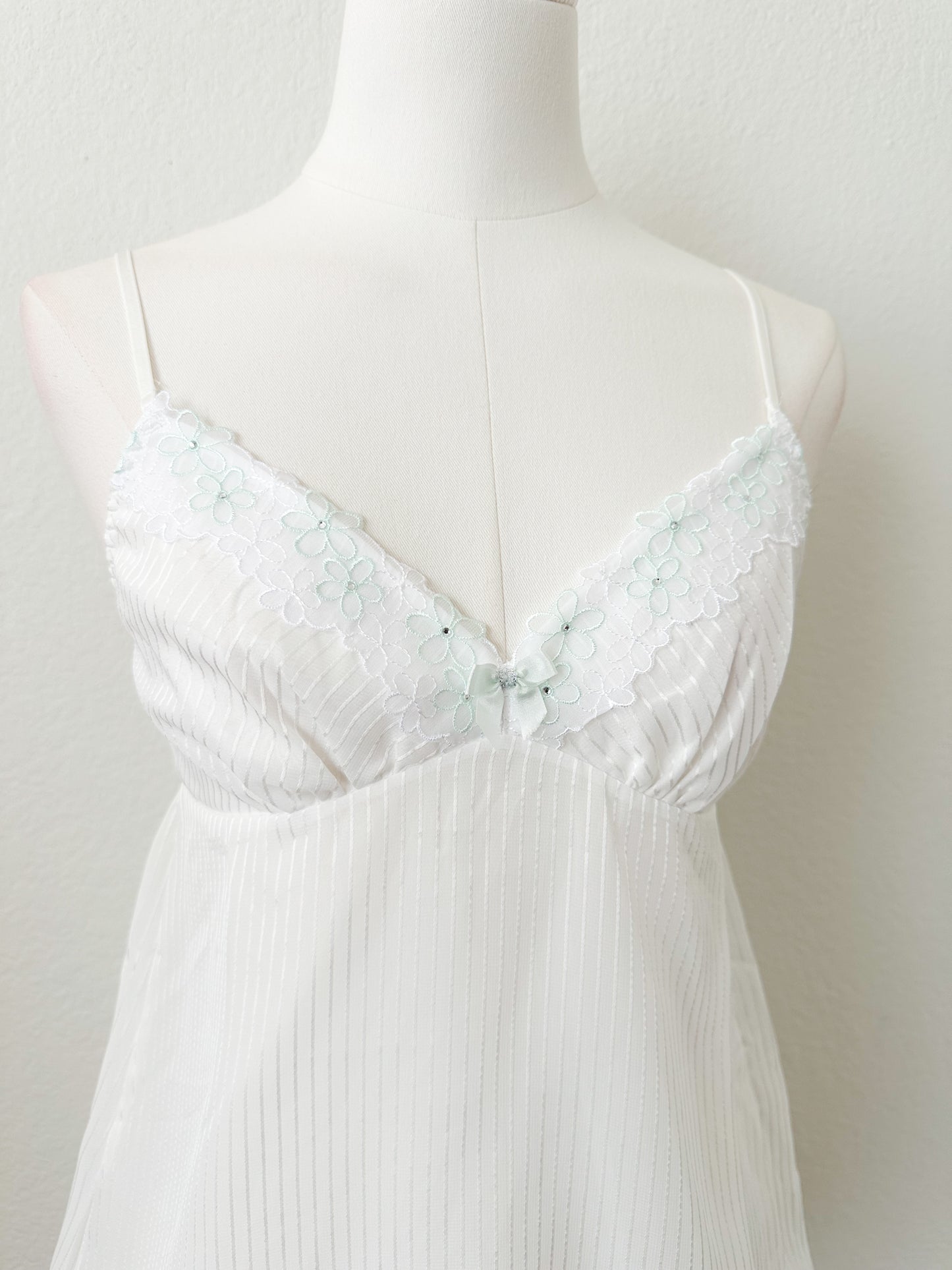 Stripe Mint Daisy Camisole