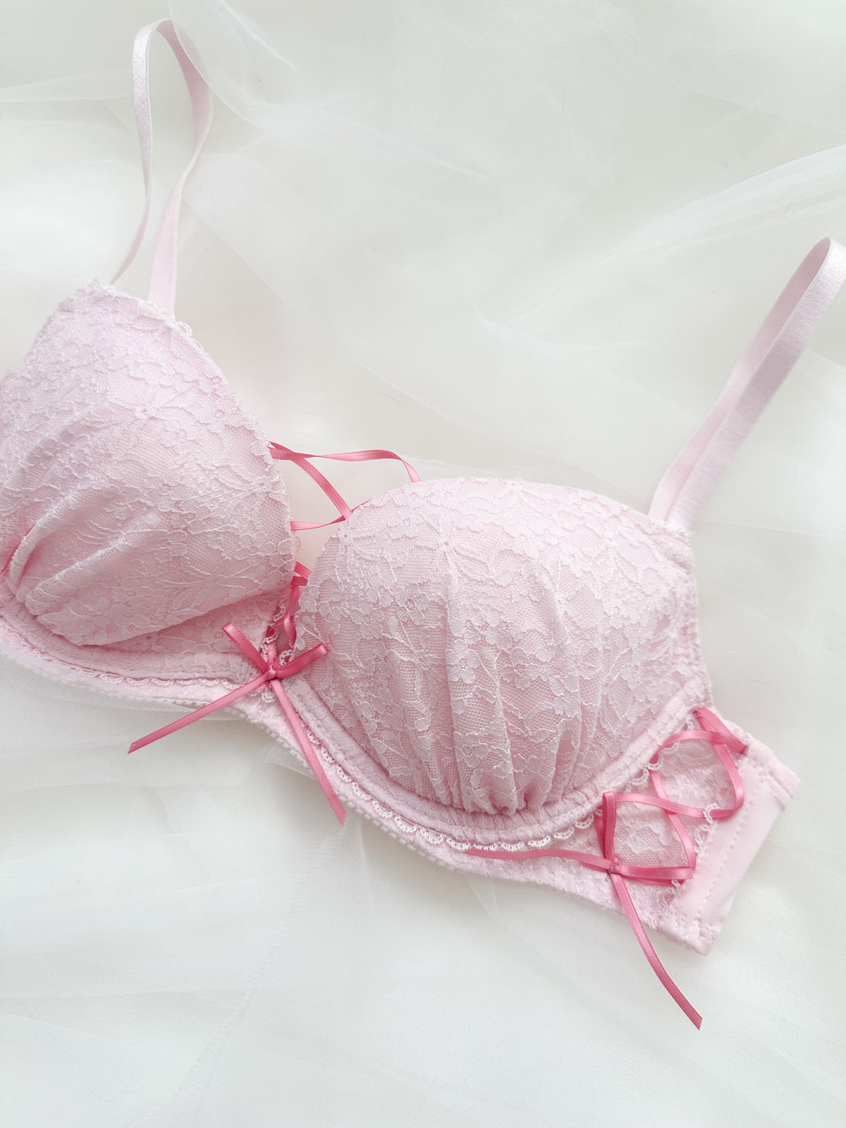 Sugarplum Pink Lace Bra 34B