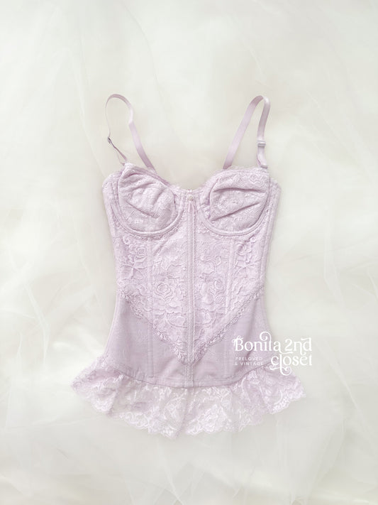 Lilac Lace Corset 30C