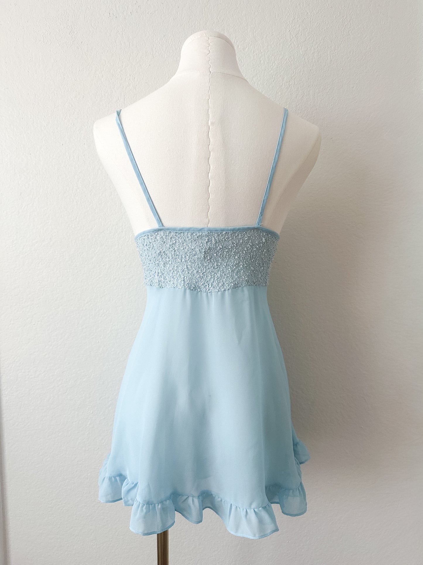 Vintage Blue Babydoll Slipdress