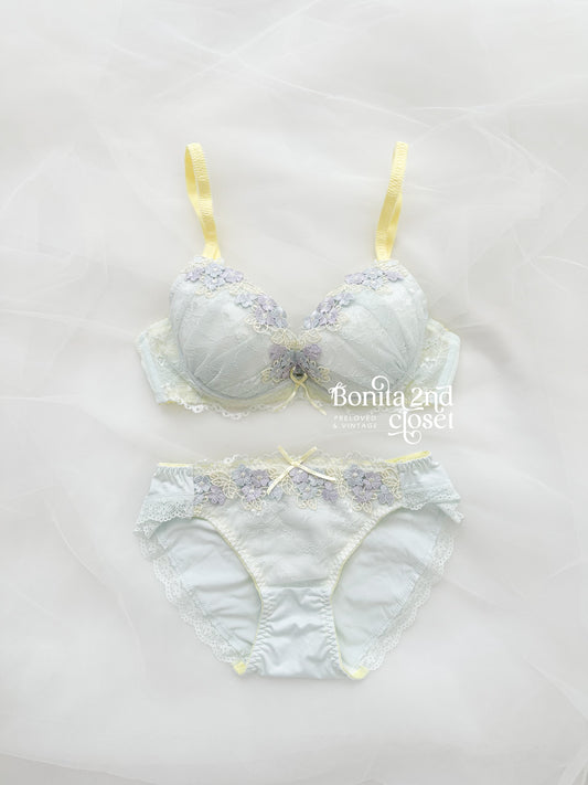 Lilac Sky Lace Bra Set
