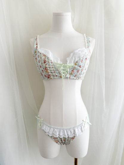 Rosalie Lace-Up Bra Set 34D