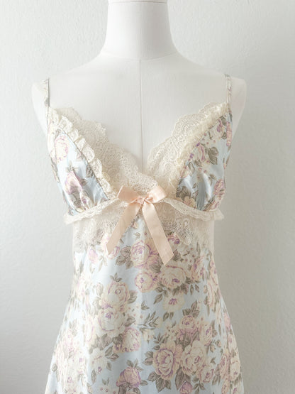 Blue Rosette Bouquet Slipdress