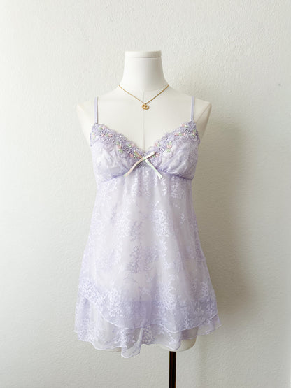 Lavender Fairy Lace Babydoll Set