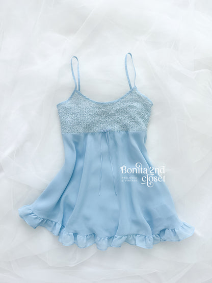 Vintage Blue Babydoll Slipdress