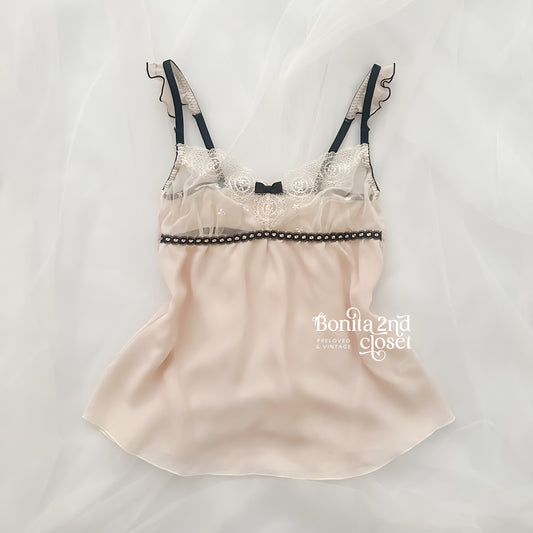 Sheer Cream Pearl Camisole
