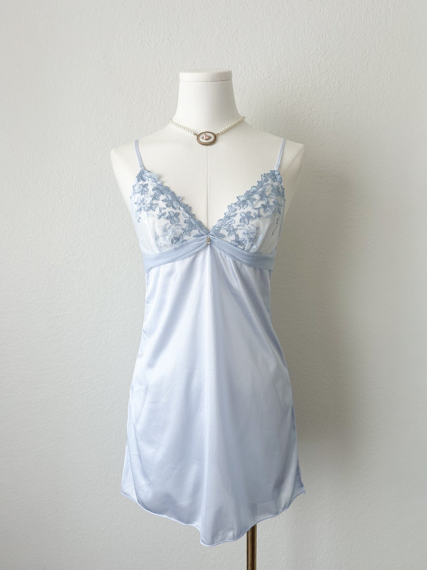 Blue Frost Lace Slipdress