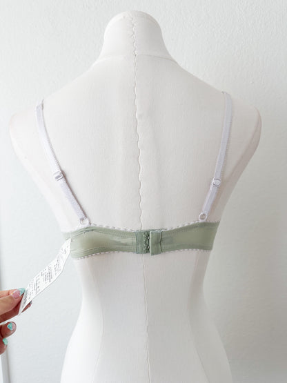 Mint Embroidery Bra 32A - 34AA