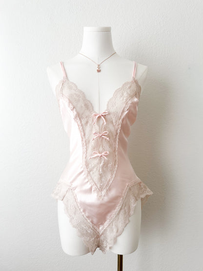 Vintage Blush Ribbon Teddy