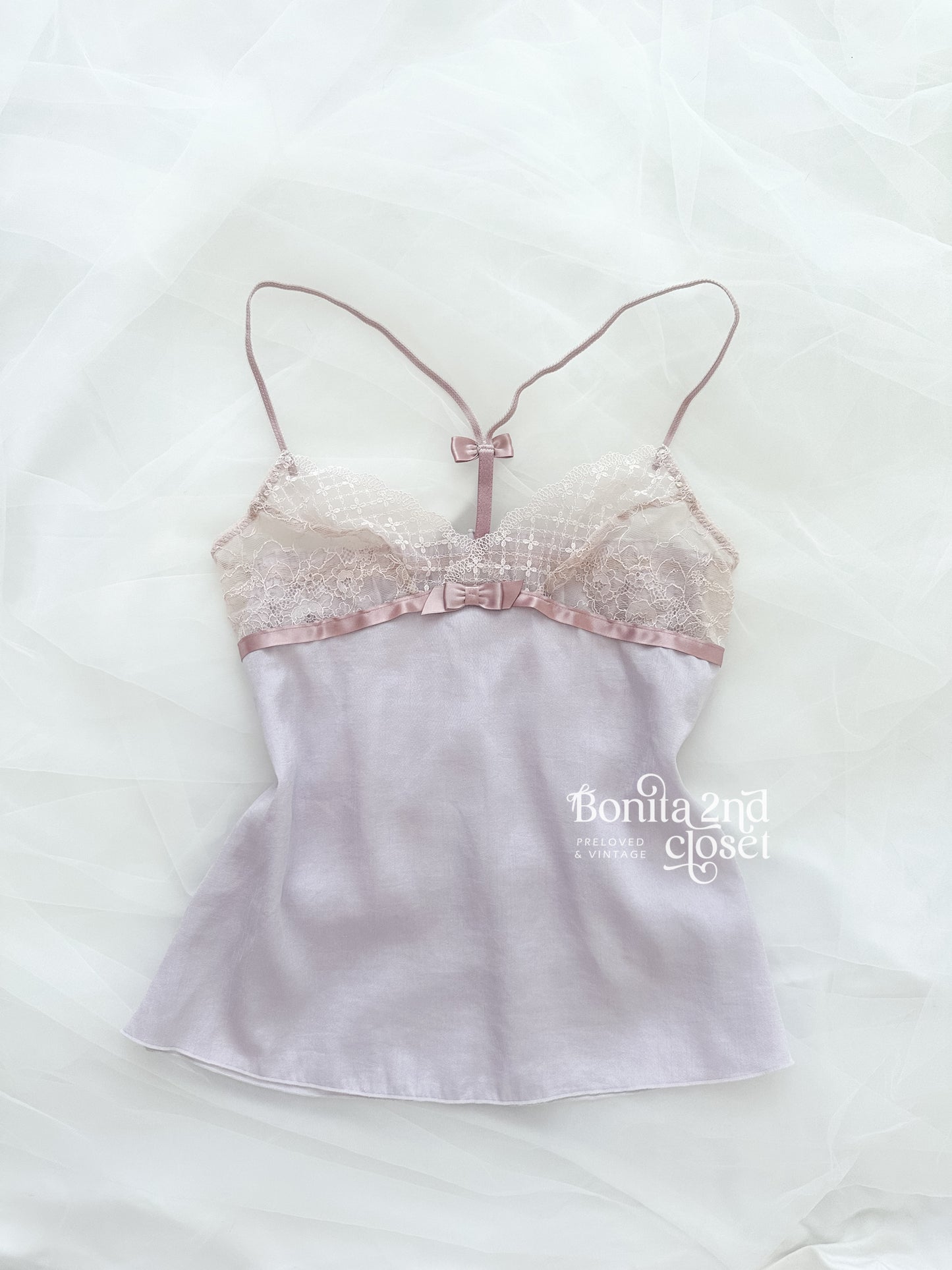 Mauve Mist Ribbon Camisole