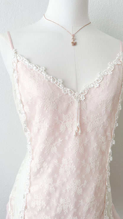 Vintage Blush Lace Babydoll