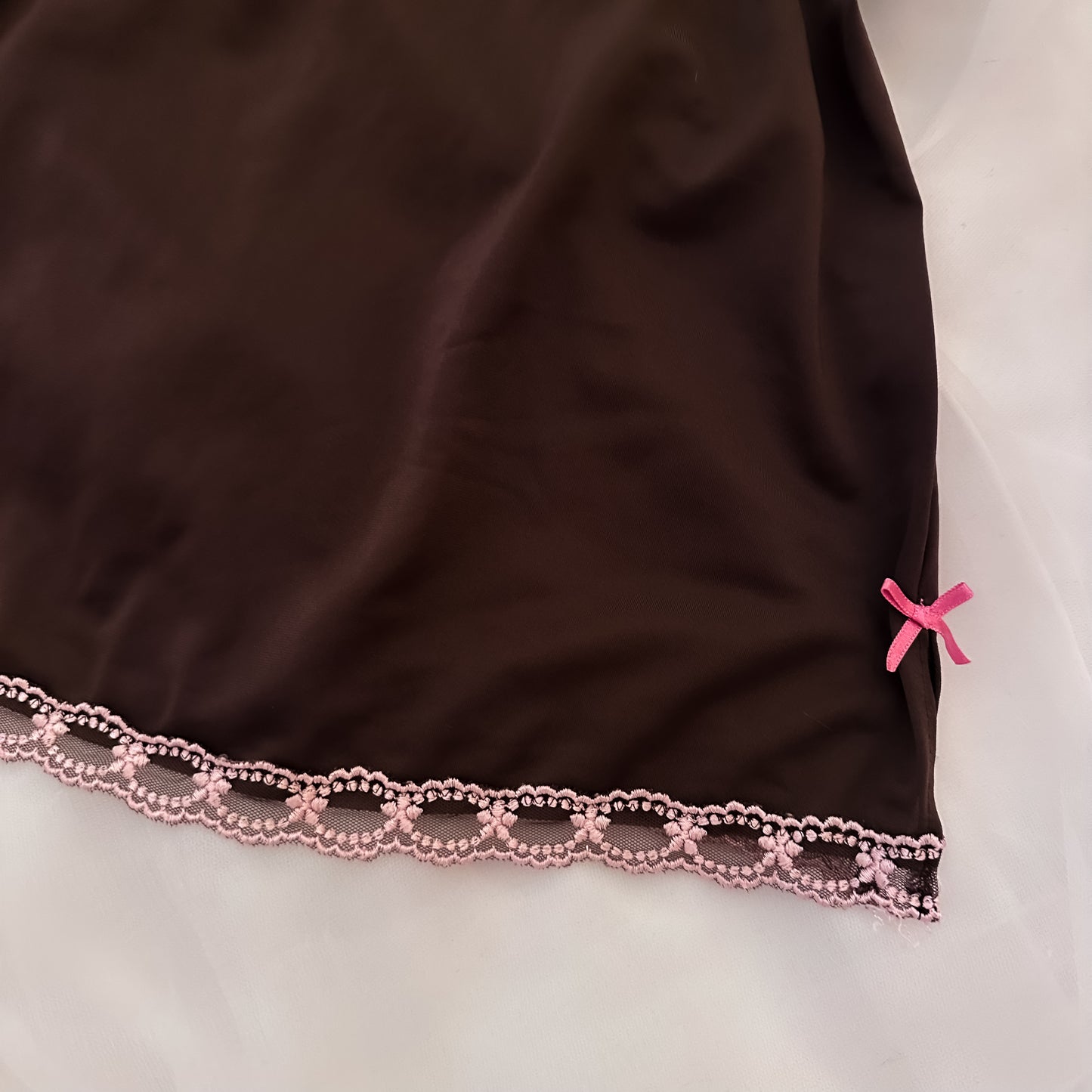 Japanese Brown Pink Lace Camisole