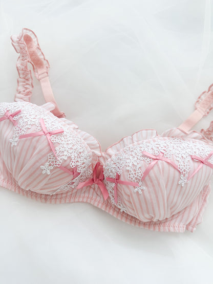 Sugar Ribbon Stripe Bra 32A & 32B
