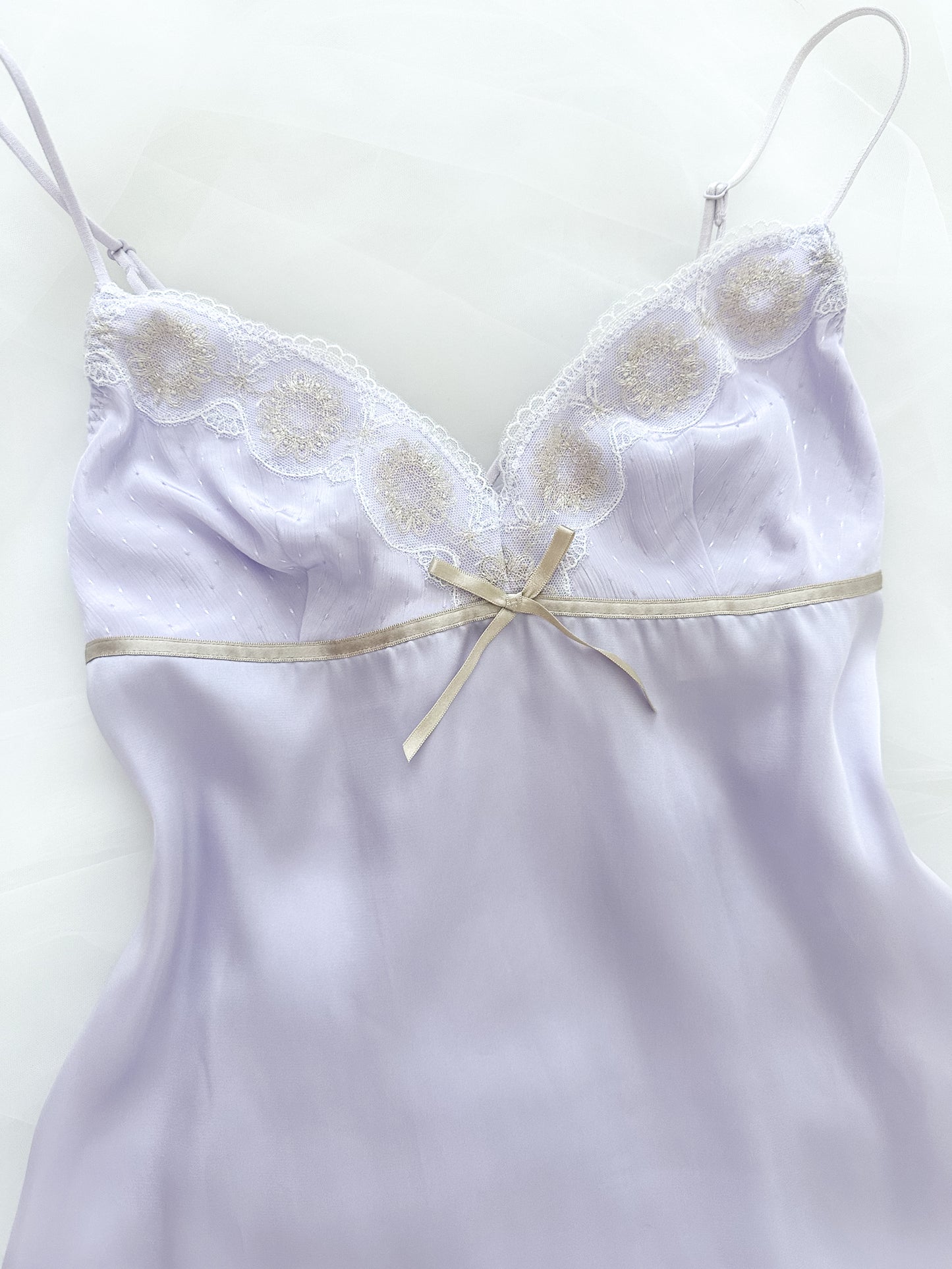 Lilac Satin Lace Camisole