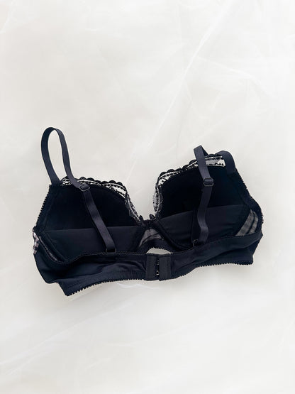 Kuromi Black Gingham Bra Set