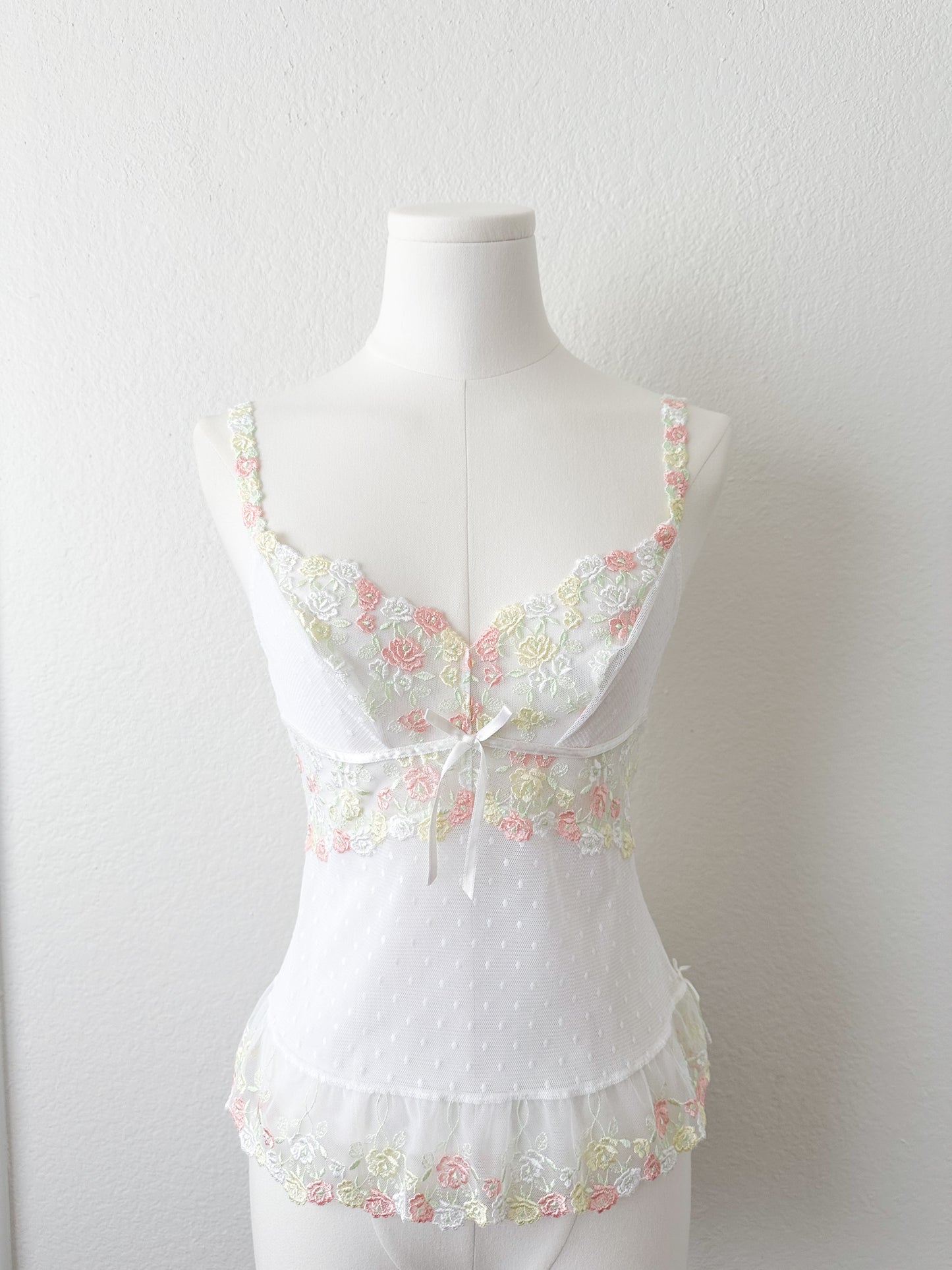 Pastel Garden Embroidery Camisole