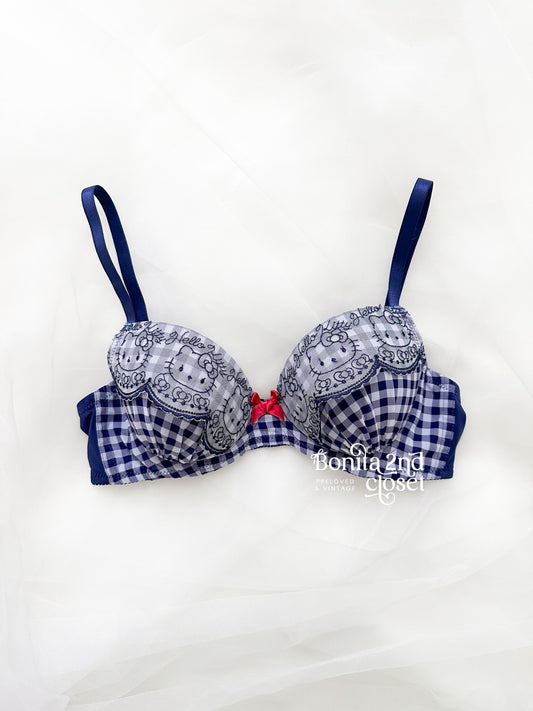 Hello Kitty Gingham Wireless Bra