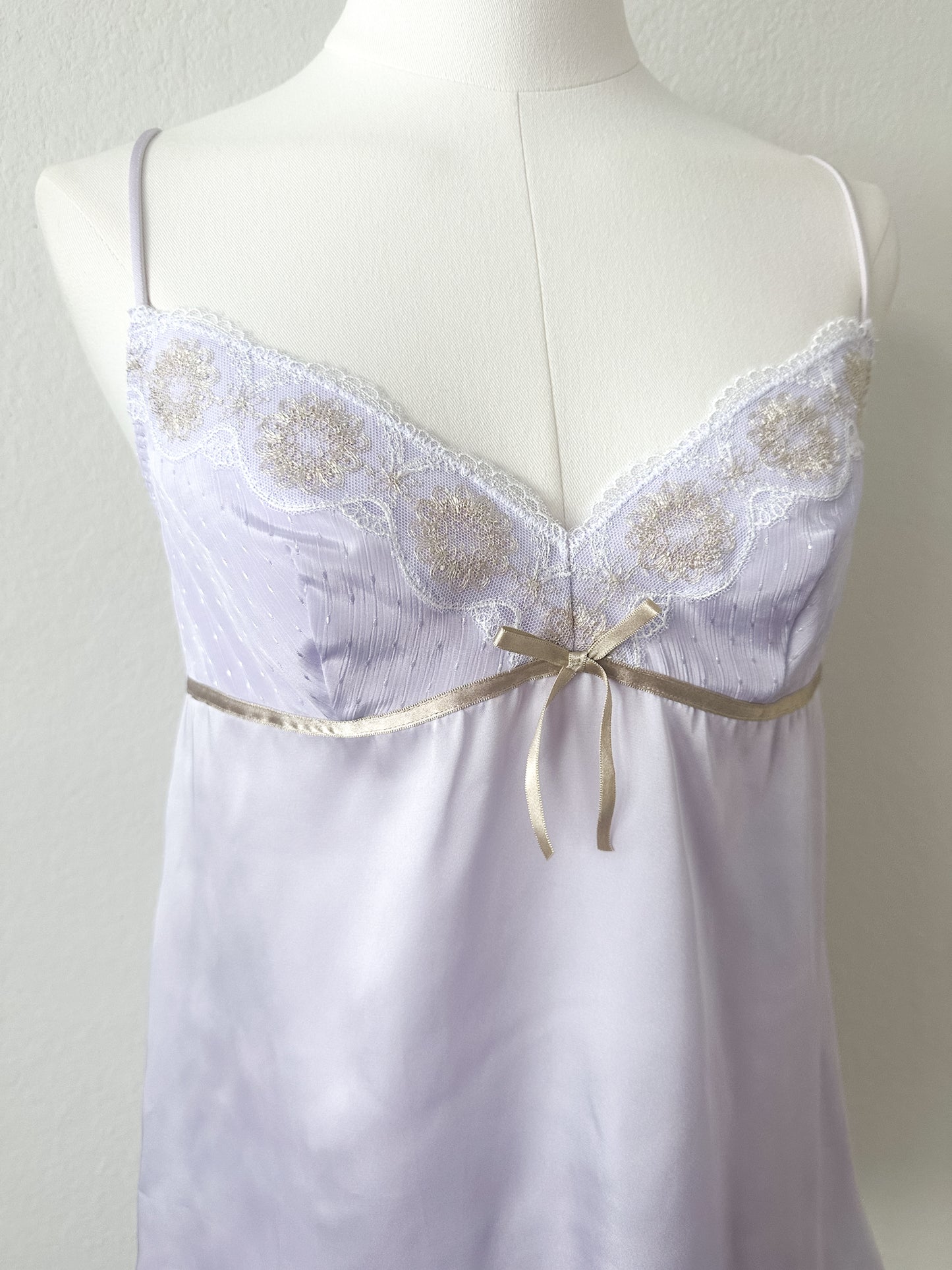 Lilac Satin Lace Camisole