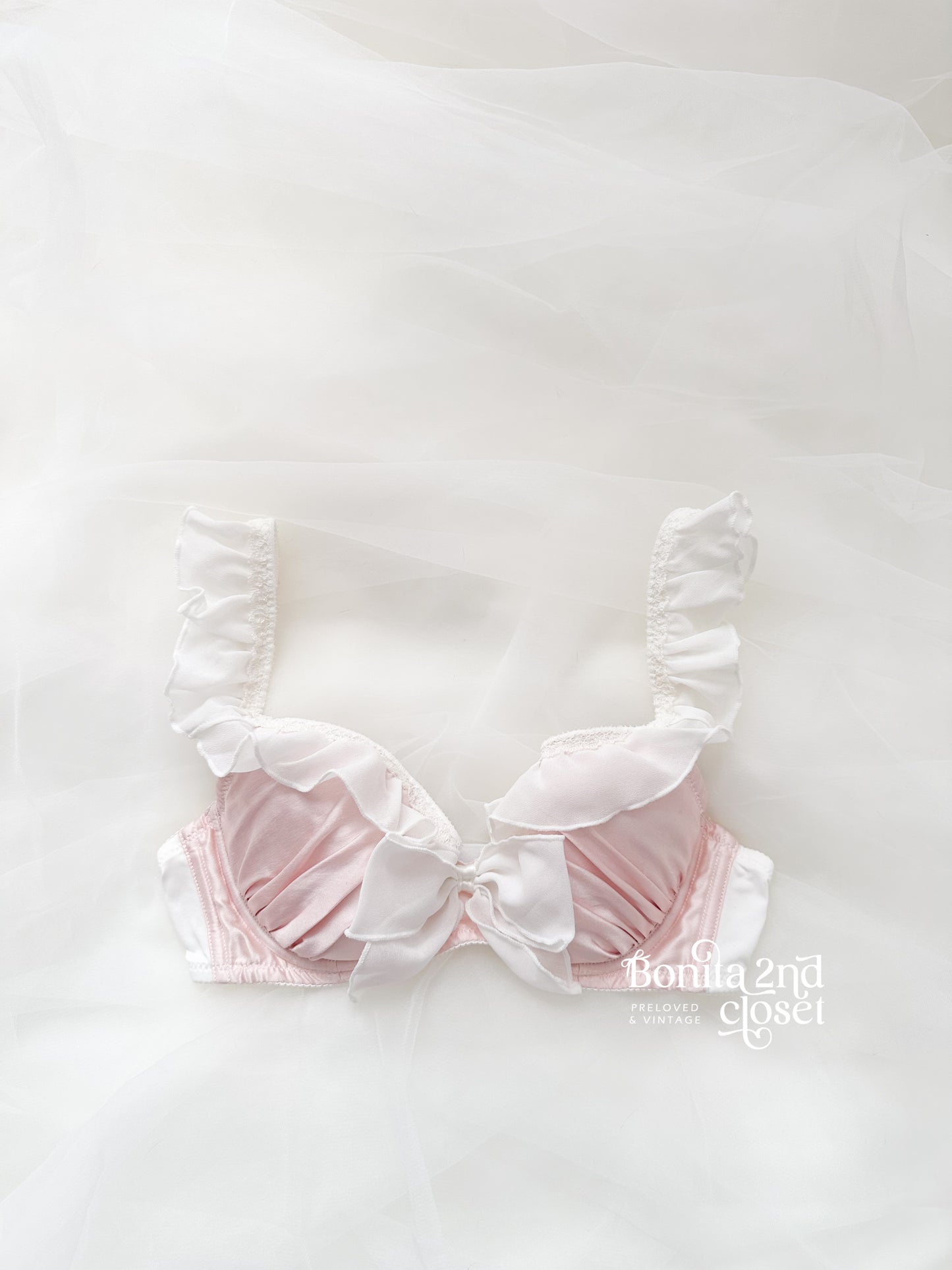 Ribbon Ruffle Bra 34A
