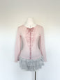 Pink Ribbon Ruffle Long Sleeve