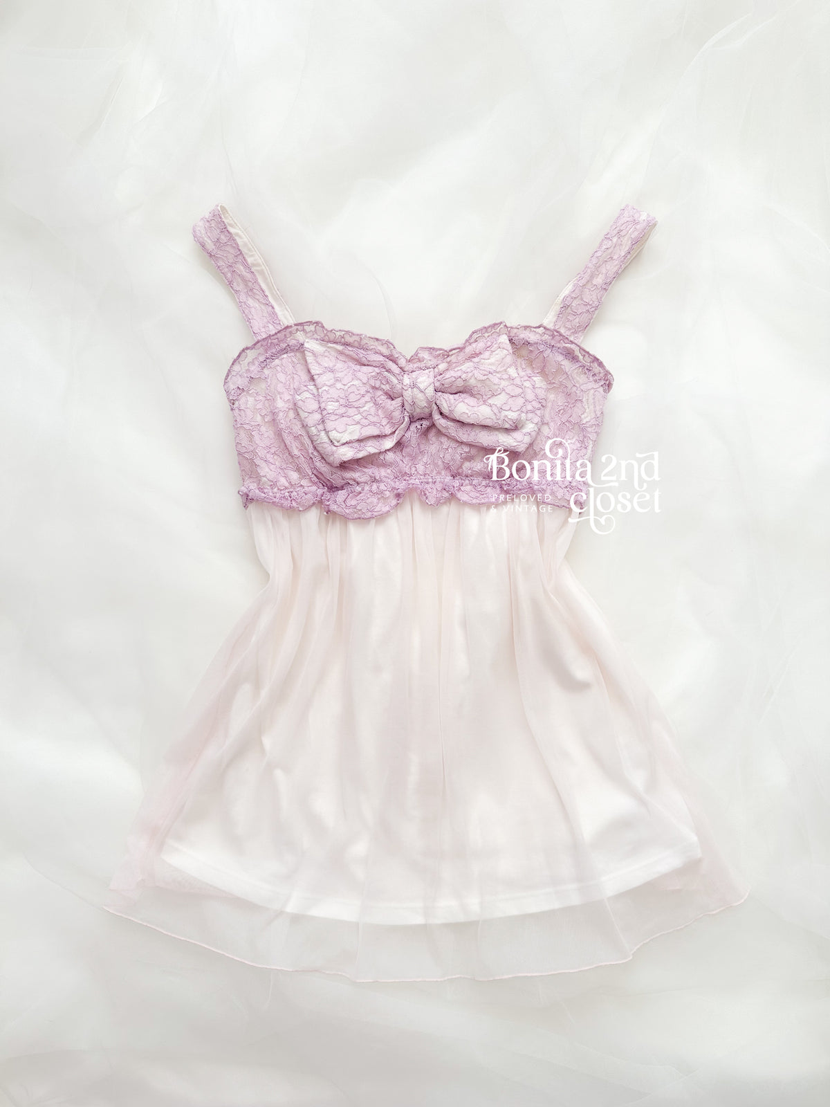 Ribbon Lace Babydoll Camisole