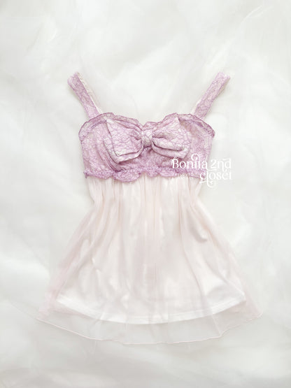 Ribbon Lace Babydoll Camisole