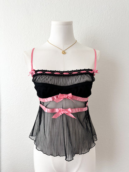 Rare Betsey Johnson Ribbon Camisole